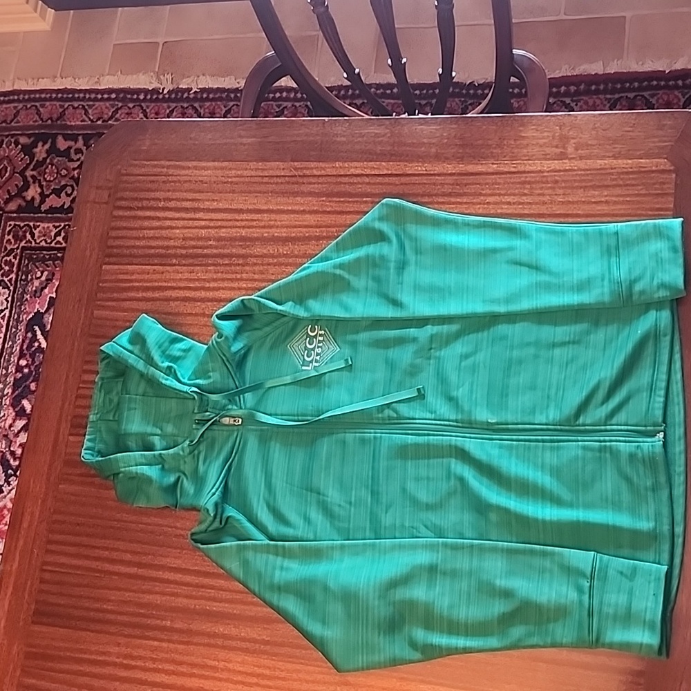 BAW zip up hoodie, XL, green